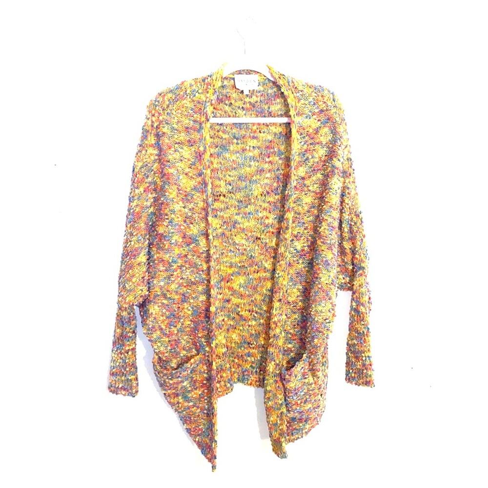 HAYDEN LOS ANGELES rainbow circus core soft knit cardigan size m/l
